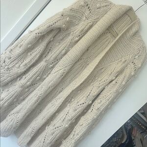 Ulla Johnson Cream Cable-Knit Cardigan